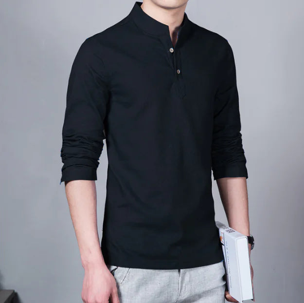 Cotton Linen Shirt for Men, Plus Size, Solid Color magnolia sales