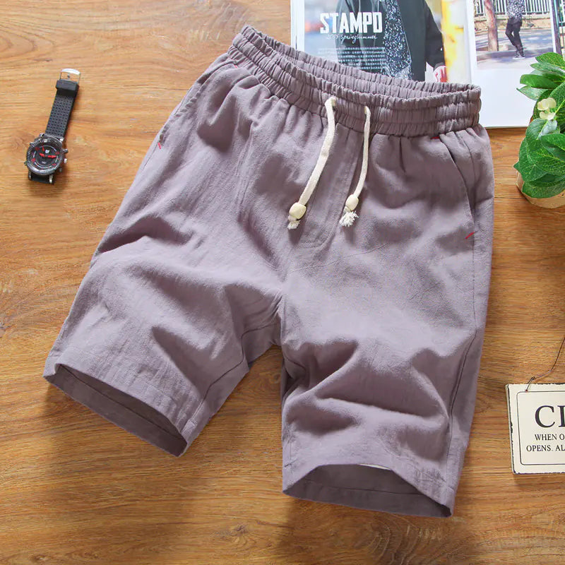 big and tall/Plus Size Solid Color Linen Summer Shorts magnolia sales