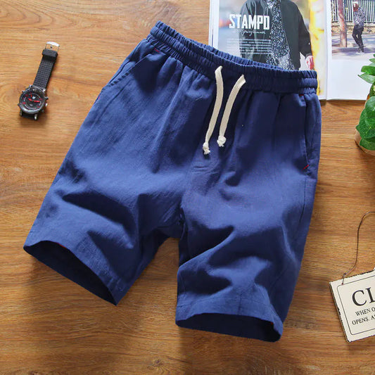 big and tall/Plus Size Solid Color Linen Summer Shorts magnolia sales